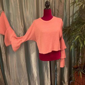 Crop top sweater, with FABULOUS Sleeves, Size Med!